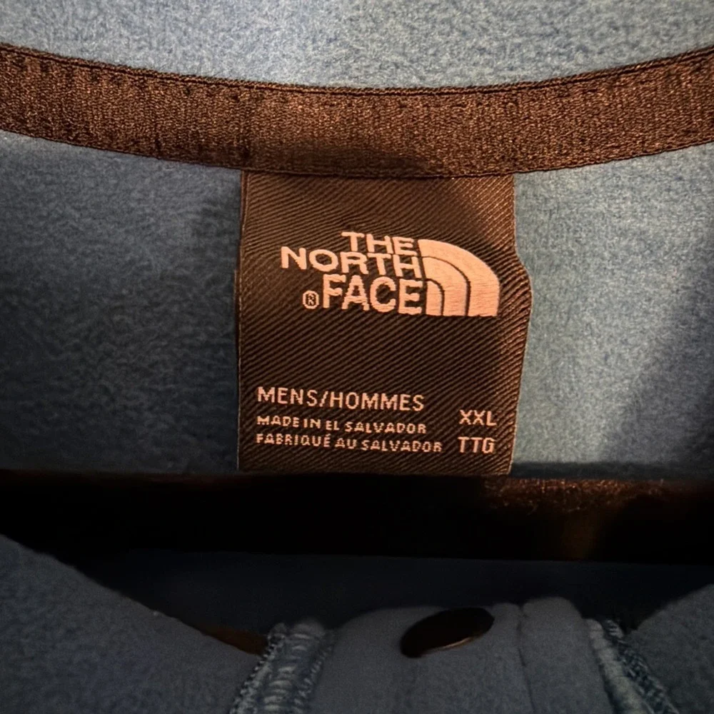 The North Face Sweater Mens Large Blue Fleece TKA Glacier Snap Neck Pullover XXL